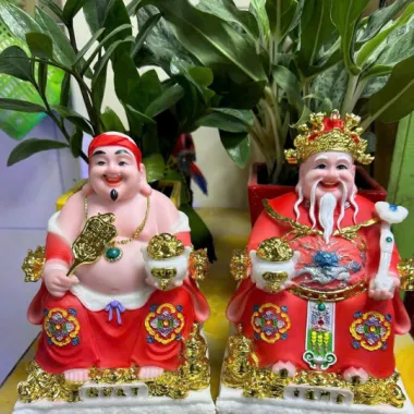 Ông Địa Thần Tài gấm PQ rồng hàng vip đủ màu 