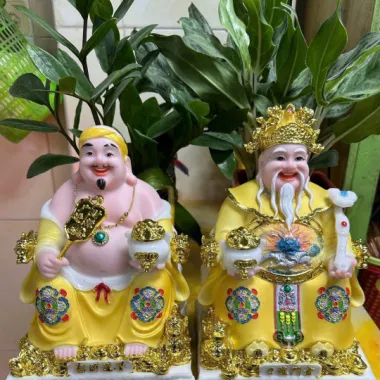 Ông Địa Thần Tài gấm PQ rồng hàng vip đủ màu 