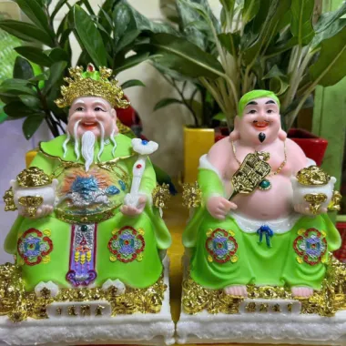 Ông Địa Thần Tài gấm PQ rồng hàng vip đủ màu 